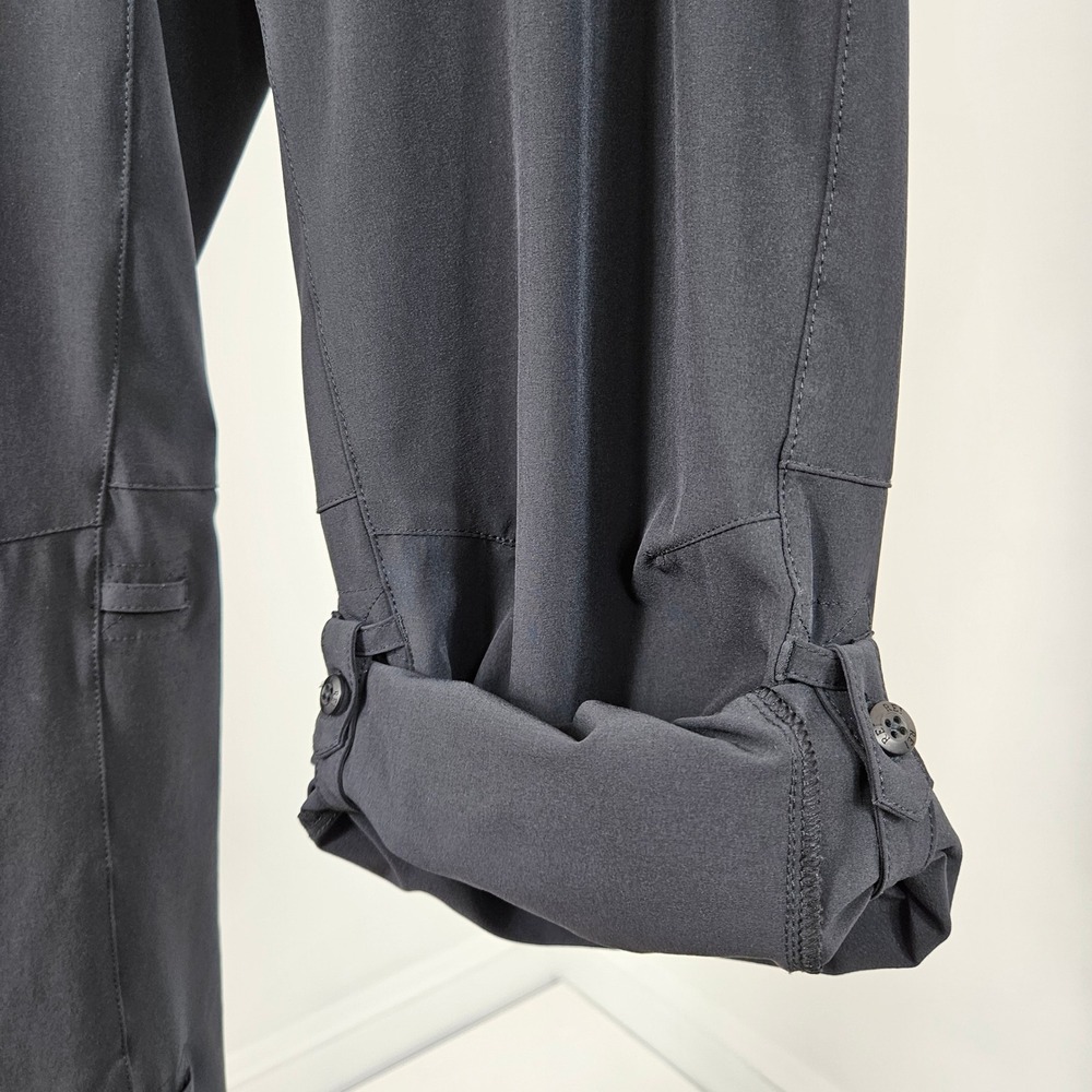 REI Sahara Path Cargo Pant Womens 14 Dark Gray Charcoal Roll Tab Hiking Outdoor - Picture 14 of 16